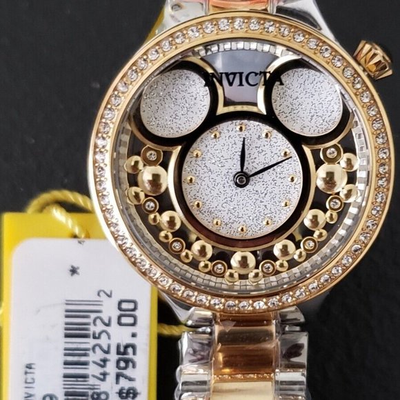 NWT Invicta Women's Gold and Silver Watch with Crystal Accents - Picture 1 of 5